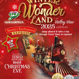 Valley view winter wonderland family of 4